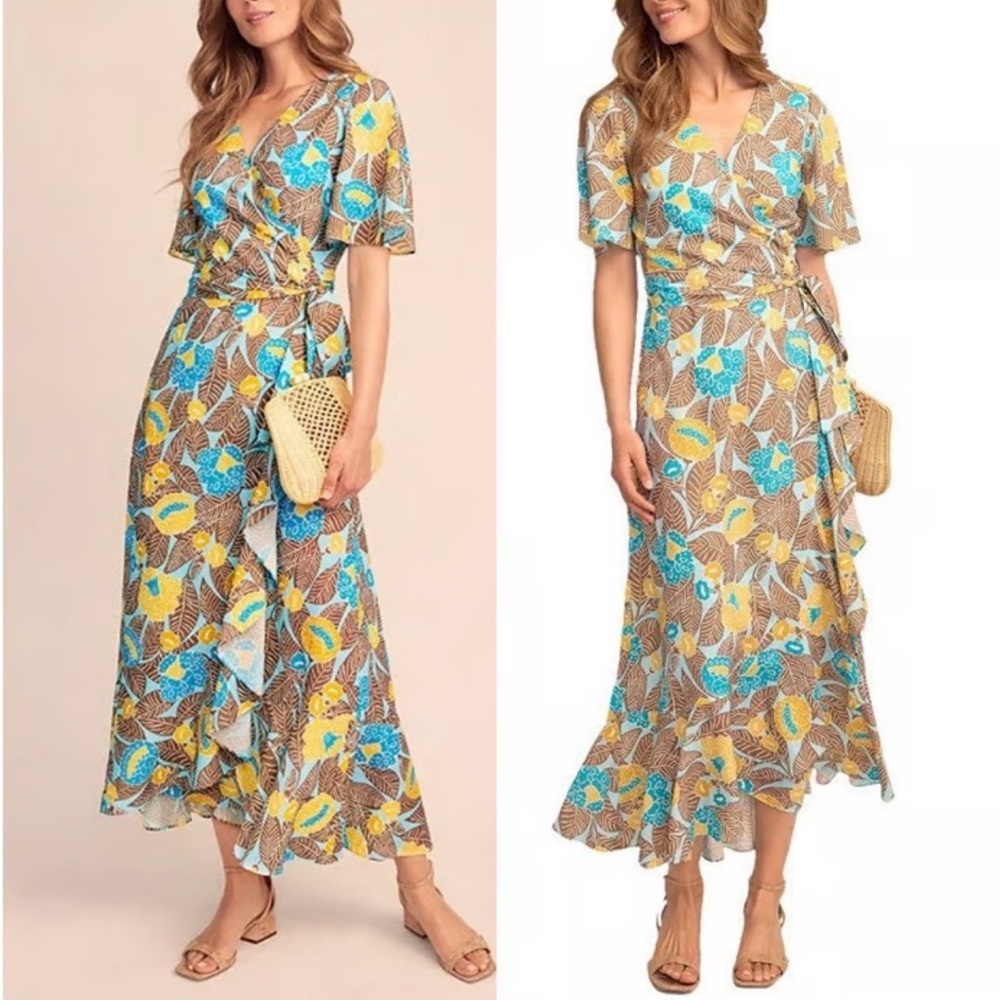 NWOT J. McLaughlin Floral Dress Wrap Dress XL